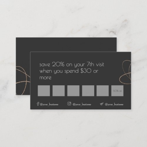 Black  Gold Business Loyalty Card