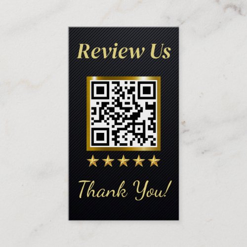 Black  Gold Business Review Card Template