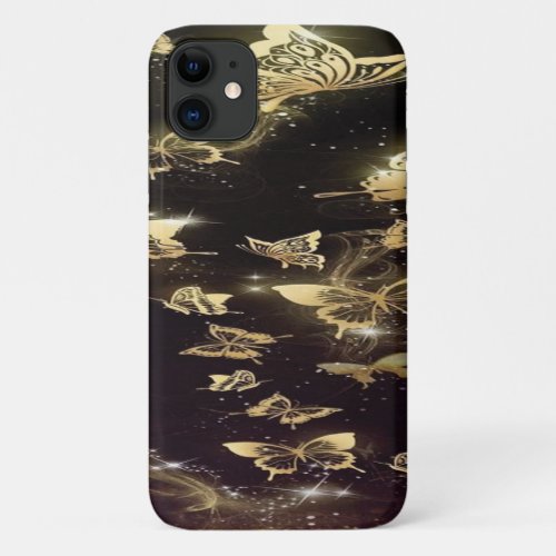 black gold butterflies Case_Mate Barely There iPhone 11 Case