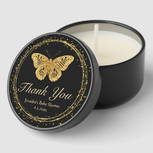 black gold butterfly baby shower thank you mini candle favors