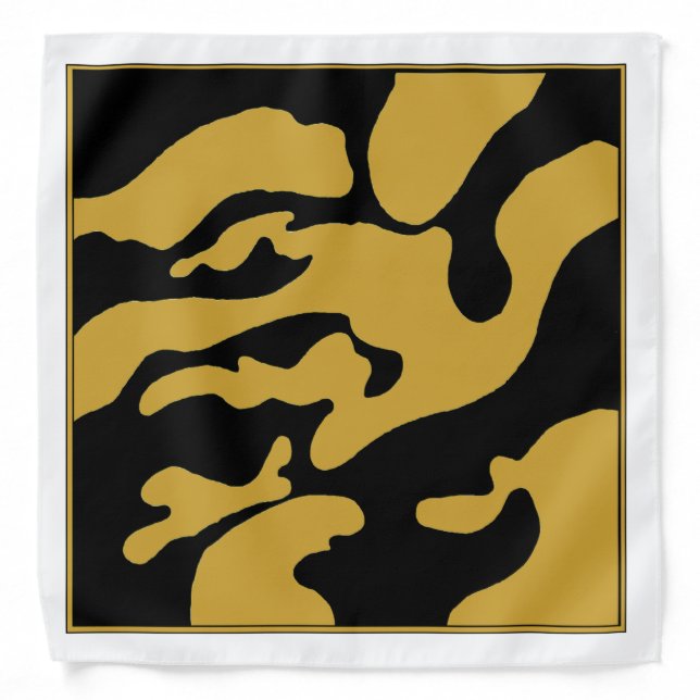Black Gold Camouflage Bandana (Front)