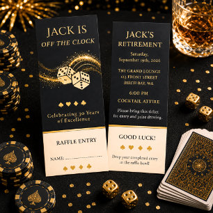 Black Gold Casino Retirement Raffle Invite Tickets