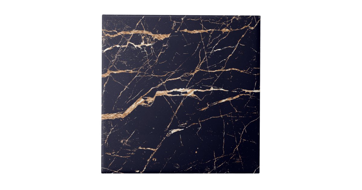 Black Gold Ceramic Tile Zazzle