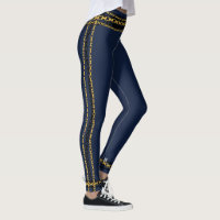 Navy and gold best sale leggings