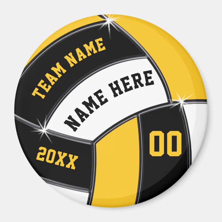 Black, Gold, Cheap Volleyball Gifts in Bulk, or 1 Zazzle