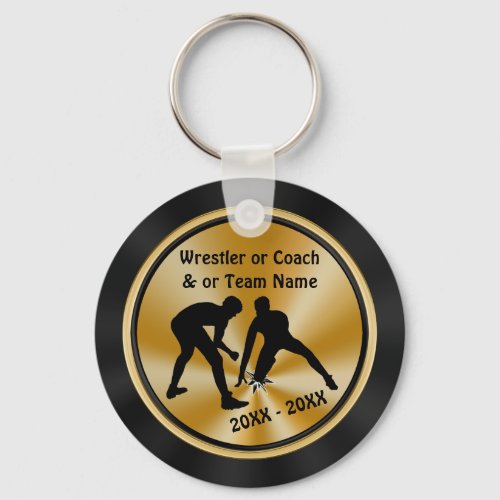 Black Gold Cheap Wrestling Party Favors Keychains