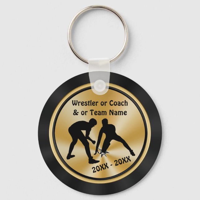 Black Gold Cheap Wrestling Party Favors, Keychains (Front)
