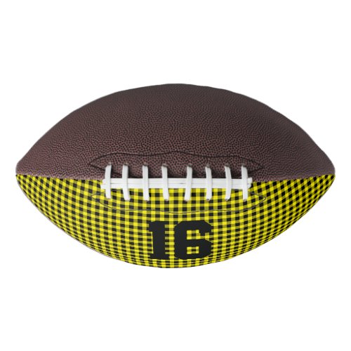 Black Gold Check Sports Team Number Age Football