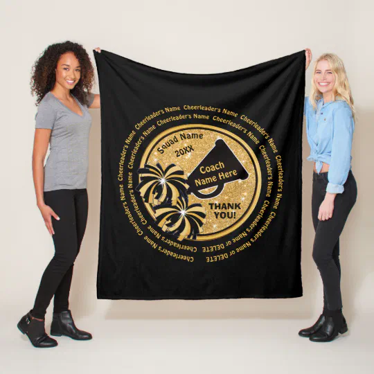 Personalized Cheerleading Coach Blanket