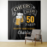 Black Gold Cheers And Beers Any Age Birthday
