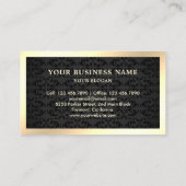 Black Gold Cheesecake Slice Pasty Chef Bakery Business Card (Back)