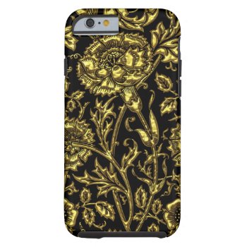 Black Gold Chic Tough Iphone 6 Case by EveyArtStore at Zazzle