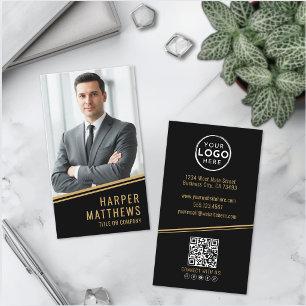 Black Gold Chic Real Estate Business Card