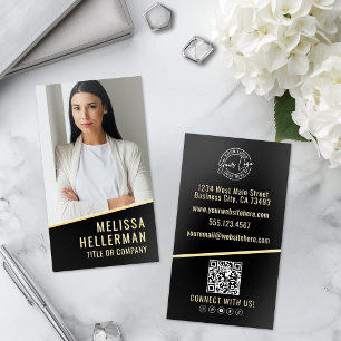 Black Gold Chic Real Estate Foil Business Cards