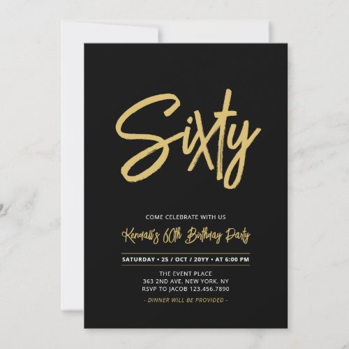 Black & Gold | Chic Sixty 60th Birthday Party