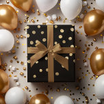 Black & Gold Christmas Holiday Wrapping Paper Sheets<br><div class="desc">Wrap your gifts with this simple black and faux gold foil christmas wrapping paper! The background can be changed to any color to suit your color scheme this holiday season.</div>