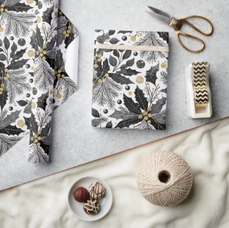 Black Gold Christmas Pattern#17 ID1009