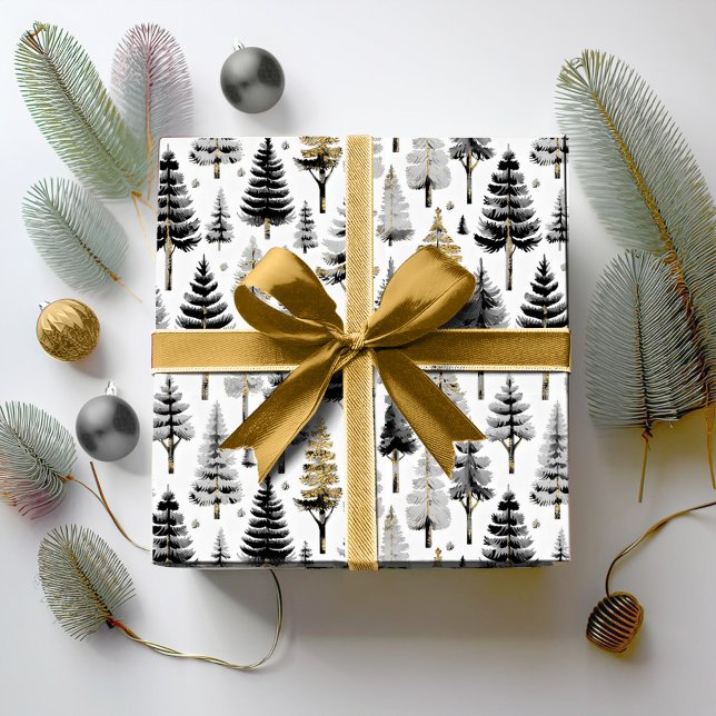 Black Gold Christmas Pattern#26 ID1009 Wrapping Paper (Creator Uploaded)