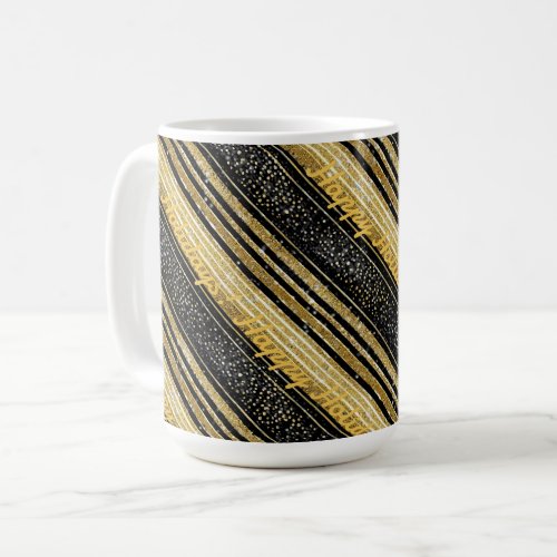 Black Gold Christmas Pattern28 ID1009 Coffee Mug