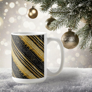 Black Gold Christmas Pattern#28 ID1009 Coffee Mug