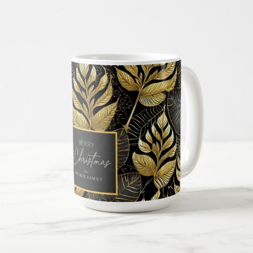 Black Gold Christmas Pattern29 ID1009 Coffee Mug