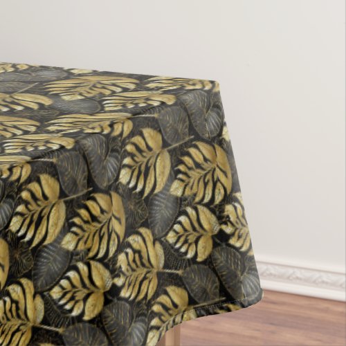 Black Gold Christmas Pattern29 ID1009 Tablecloth