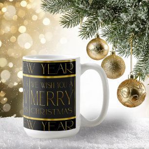 Black Gold Christmas Pattern#35b ID1009 Coffee Mug