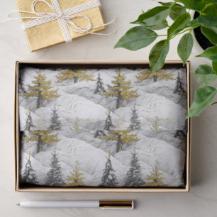 Black Gold Christmas Pattern#4 ID1009 Tissue Paper
