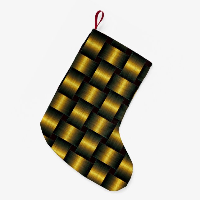 Black Gold Christmas Stocking (Front (Hanging))