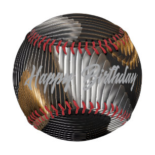 Black Gold Chrome 3D Parametric Baseball