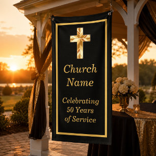 Black Gold Church 50th Anniversary Party  Banner