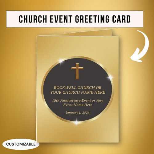 Black Gold Church Appreciation Anniversary Event Card