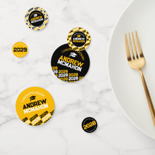 Black & Gold Class of ANY YEAR Personalized Party Confetti