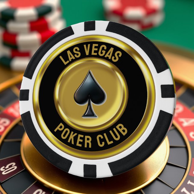 Black & Gold Coin Spade Las Vegas Poker Club Poker Chips (Creator Uploaded)