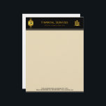 Black Gold Coins Accountant Business Letterhead<br><div class="desc">Black and Gold Coins © Sunny Mars Designs.</div>