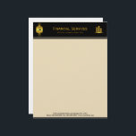 Black Gold Coins Accountant Business Letterhead<br><div class="desc">Black and Gold Coins © Sunny Mars Designs.</div>