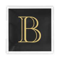 Black Gold Color Monogram Professional Calligraphy