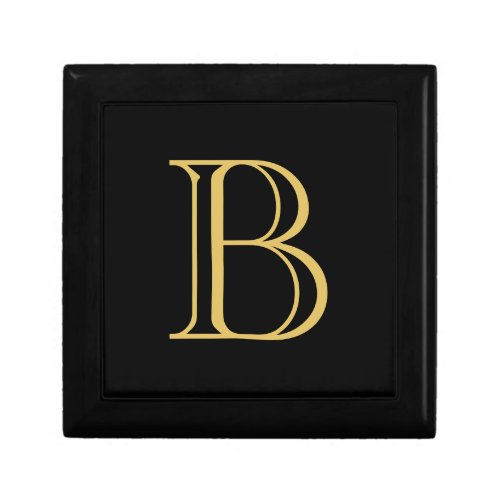 Black Gold Color Monogram Professional Calligraphy Gift Box