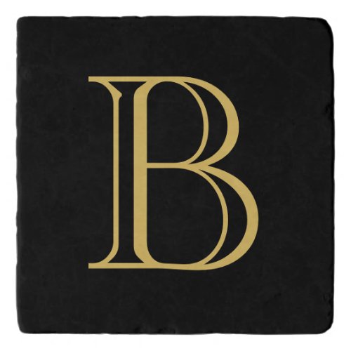 Black Gold Color Monogram Professional Calligraphy Trivet
