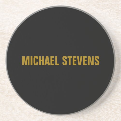 Black Gold Color Professional Add Name Coaster