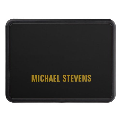 Black Gold Color Professional Add Name Hitch Cover