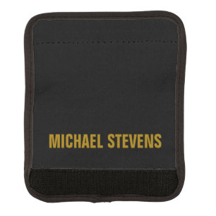 Black Gold Color Professional Add Name Luggage Handle Wrap