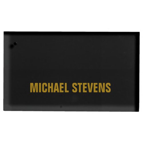 Black Gold Color Professional Add Name Place Card Holder