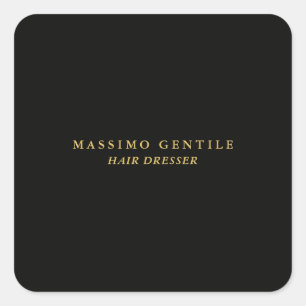Black Gold Color Professional Trendy Square Sticker