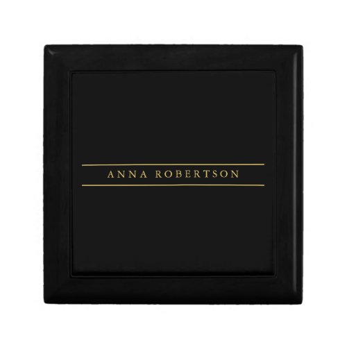 Black Gold Colors Professional Chic Minimalist Gift Box