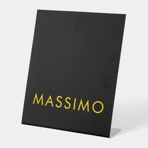 Black Gold Colors Professional Minimalist Name Pedestal Sign