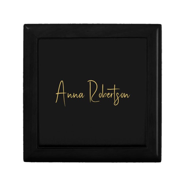 Black Gold Colors Professional Trendy Calligraphy Gift Box (Front)