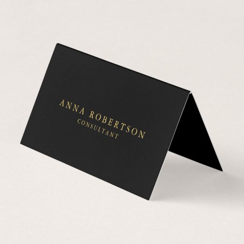 Black Gold Colors Professional Trendy Minimalist Business Card