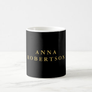 Black Gold Colors Professional Trendy Minimalist Coffee Mug