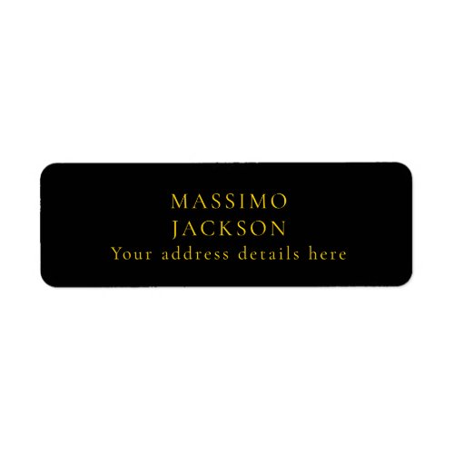 Black Gold Colors Professional Trendy Minimalist Label
